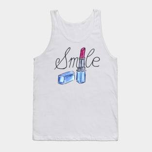 Smile lipstick red makeup artist Tank Top